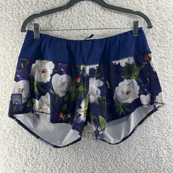 oiselle Pants - Oiselle Roga Shorts Women's Size 8 Blue Peony Casual Active Gym Workout Lined